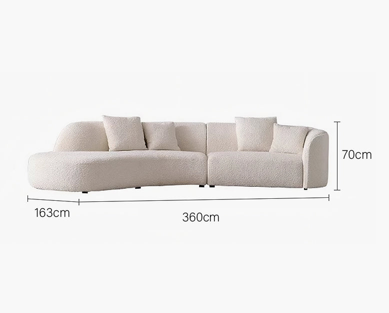 Goldie Gubi Three Seater Sofa, Boucle, White