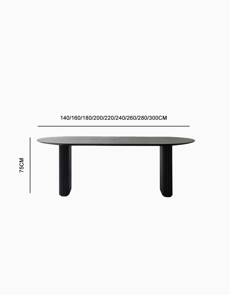Ivar Oval Dining Table, Solid Wood｜ DC Concept