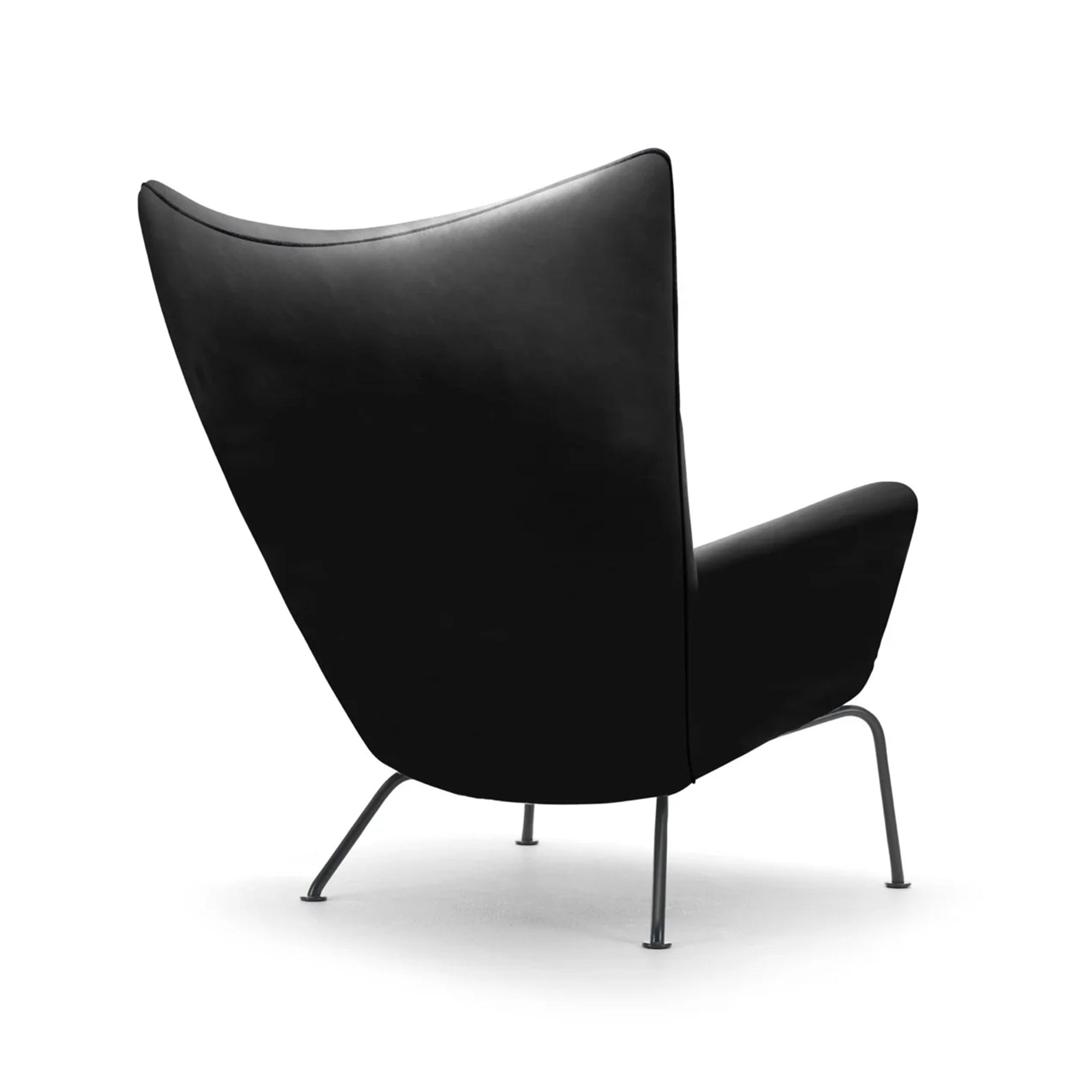 Carnaby High Back Armchair with Ottoman, Black｜ DC Concept
