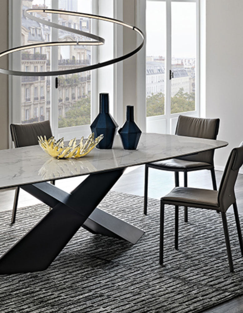 Glossy Dining Table, Marble｜ DC Concept