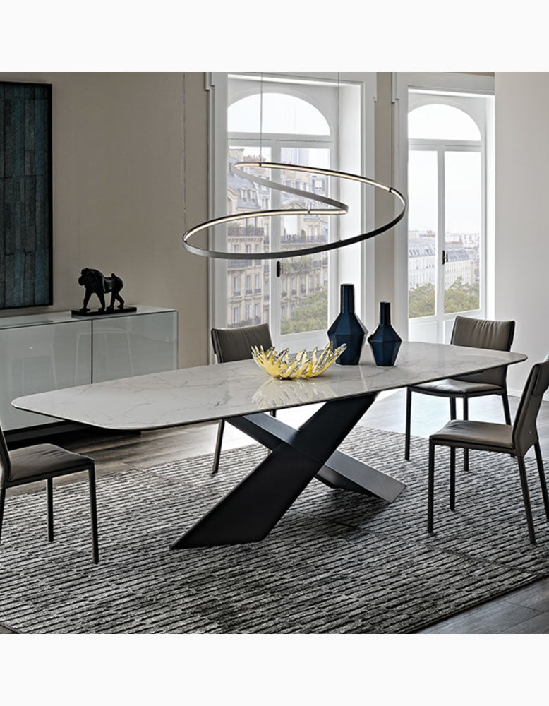 Glossy Dining Table, Marble｜ DC Concept