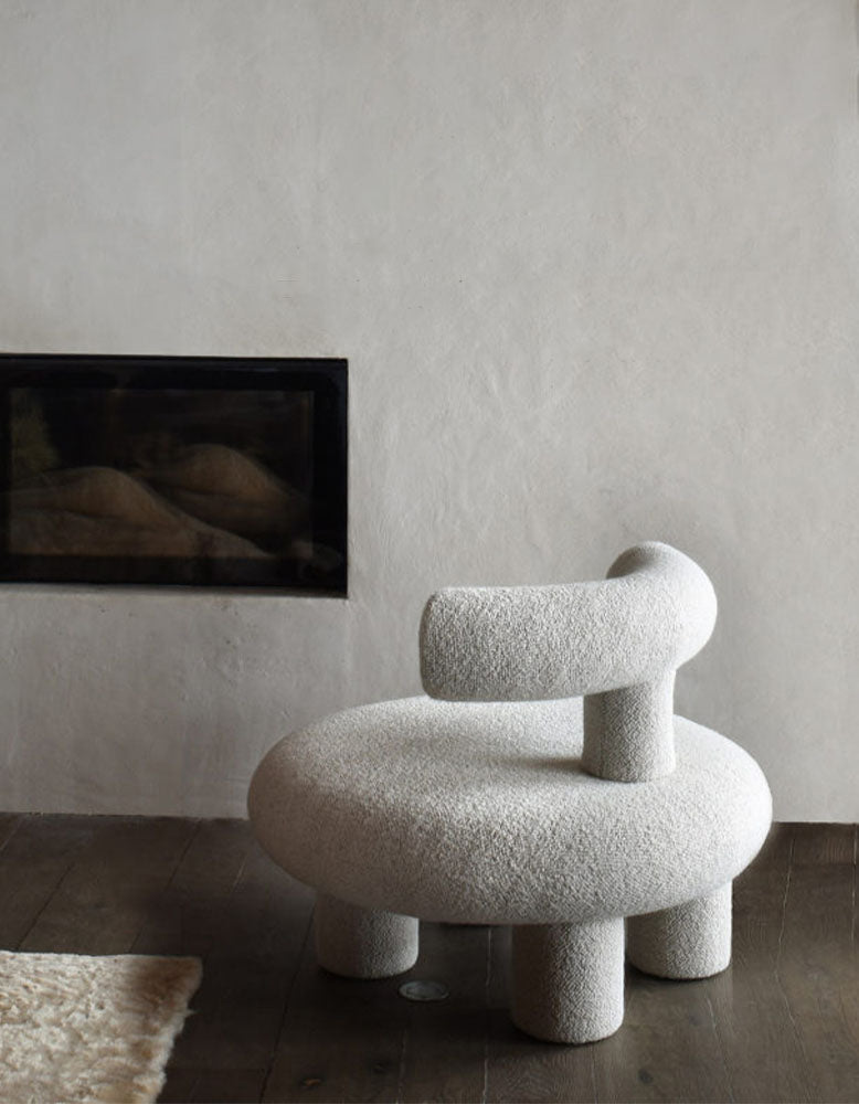 T Shapte Sheep Armchair, Cashmere wool｜ DC Concept