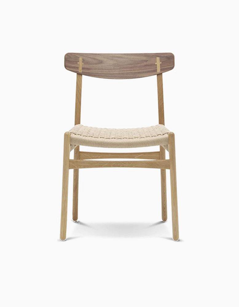 Classical Hans.W CH01 Rattan Dining Chair, Light Oak｜ DC Concept